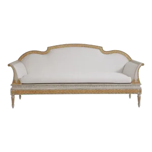 Swedish Gustavian Hand Carved Frame Sofa