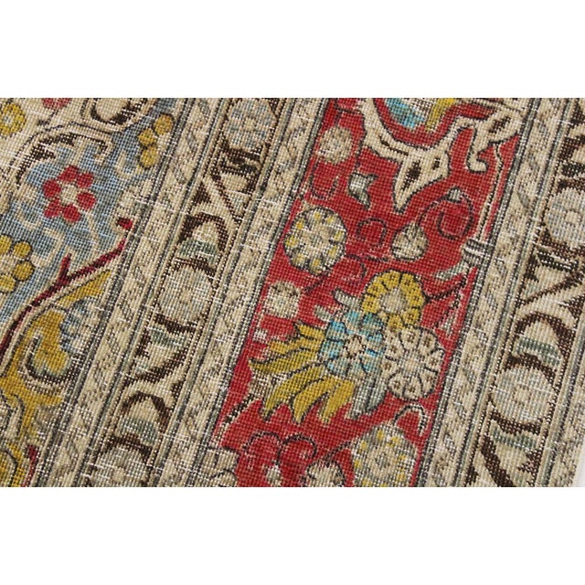 Shabby Chic1990's Vintage Blue/Red Wool Rug - 8'0'' X 11'10'' For Sale In New York - Image 6 of 10