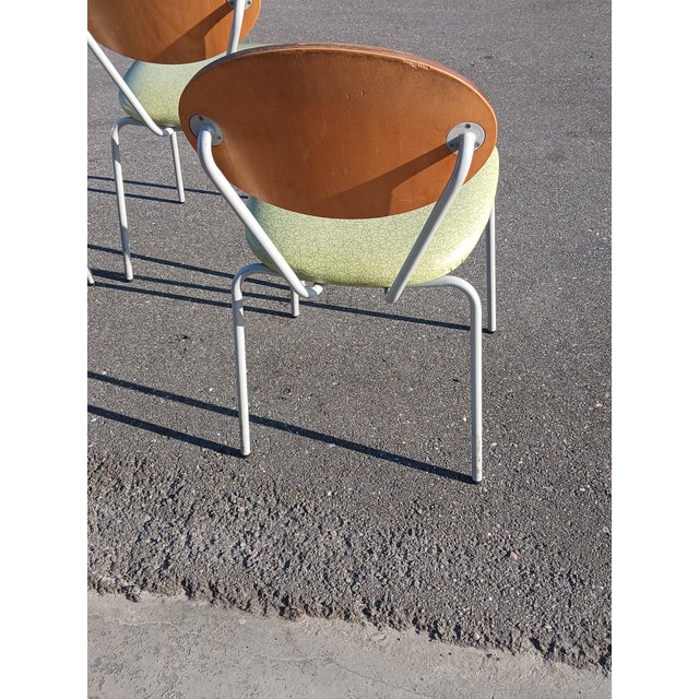 Vintage Mid-Century Modern Aluminum Chrome and Vinyl Dining Chairs, Shelby Williams Style, Set of 3 For Sale - Image 11 of 14