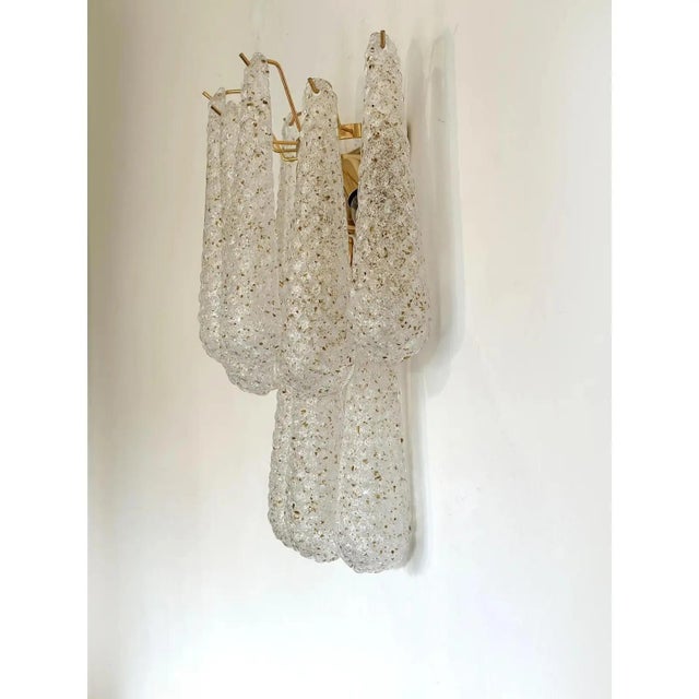 Murano Glass Gold Wall Sconces by Simoeng, Set of 2 For Sale - Image 6 of 10