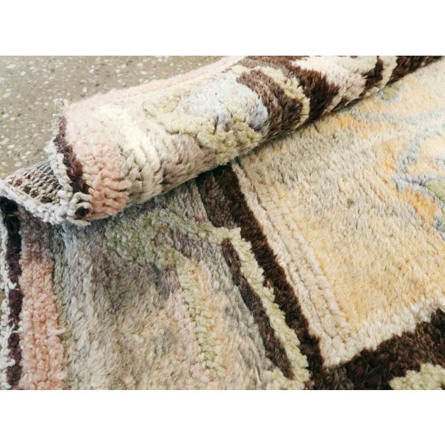 Galerie Shabab Collection Mid-20th Century European Inspired Handmade Khotan Runner For Sale - Image 9 of 9