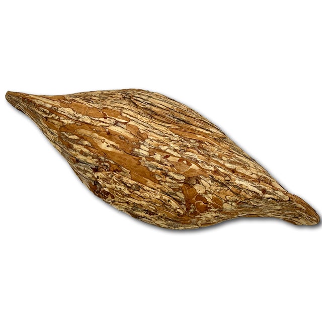 Excellent Large Size Antique Hand Made Maine Indian Tree Bark Canoe Model - 22 Inches Long For Sale - Image 15 of 18