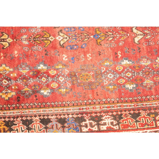 Semi-Antique Hand-Knotted Persian Qashqai Rug 5'8" X 8'4" For Sale - Image 15 of 17