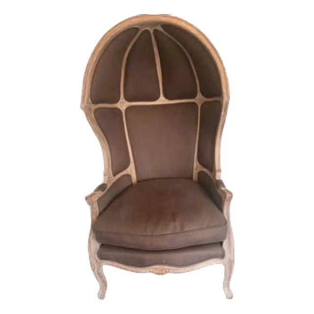 Restoration Hardware Versailles Chair in Taupe Linen For Sale
