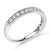 Contemporary 14K White Gold 1/2 Cttw Round Diamond Milgrain Wedding Band - Size 5.5 For Sale - Image 3 of 6