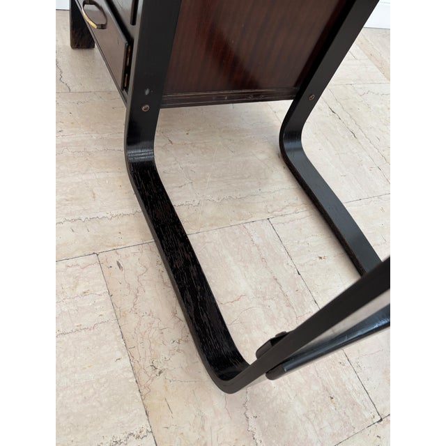 Wood Small Writing Desk by Giuseppe Pagano for Gino Maggioni, Italy, 1940s For Sale - Image 7 of 13