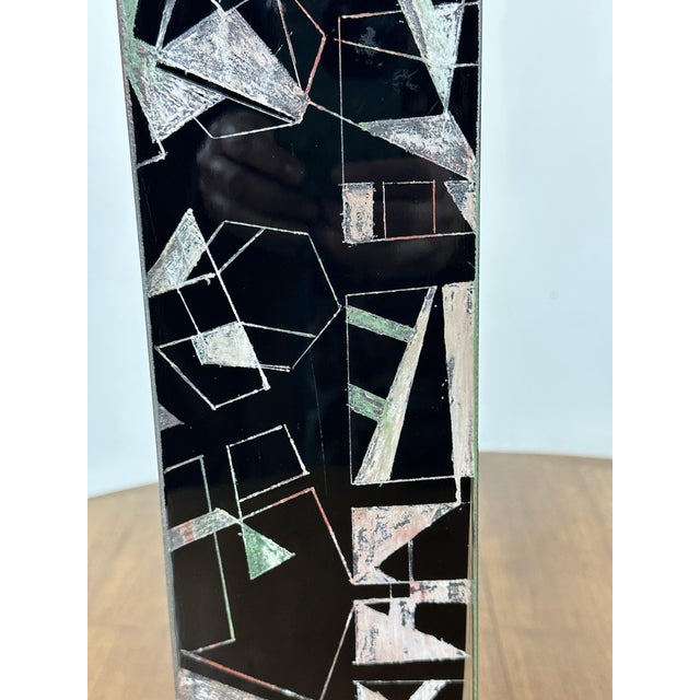 Black Cubist Vases from Anatole Riecke, 1969, Set of 2 For Sale - Image 8 of 14