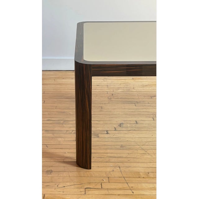 Vladimir Kagan Attributed to Vladimir Kagan Dining Room Table, Zebrawood, 1970s For Sale - Image 4 of 11