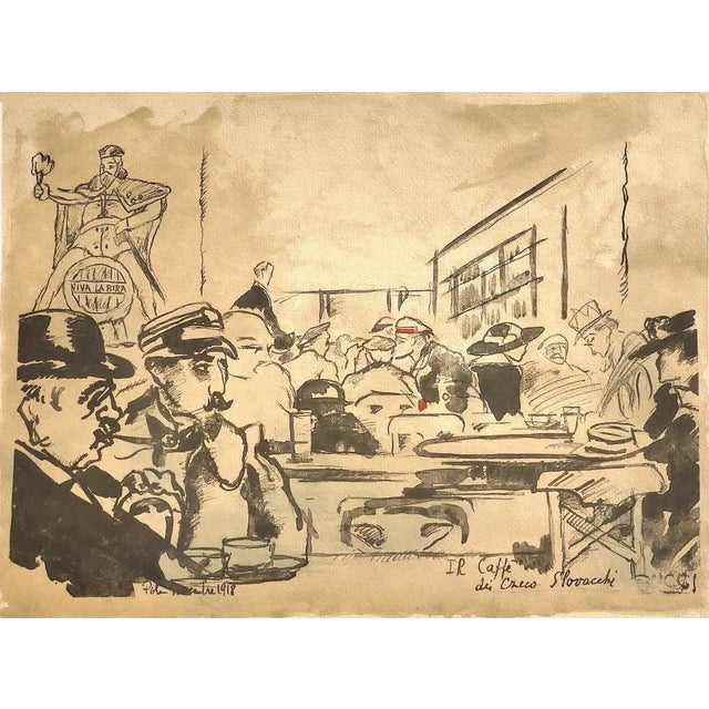 Caffè Greco - Original Print - 1918 1918 For Sale
