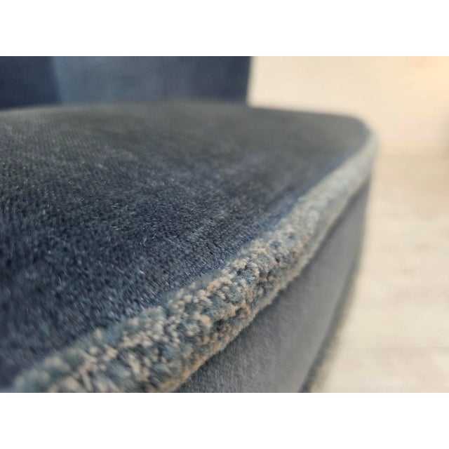 Vintage Danish Lounge Chair in Furniture Velour and Beech Wood, 1960s For Sale - Image 14 of 18