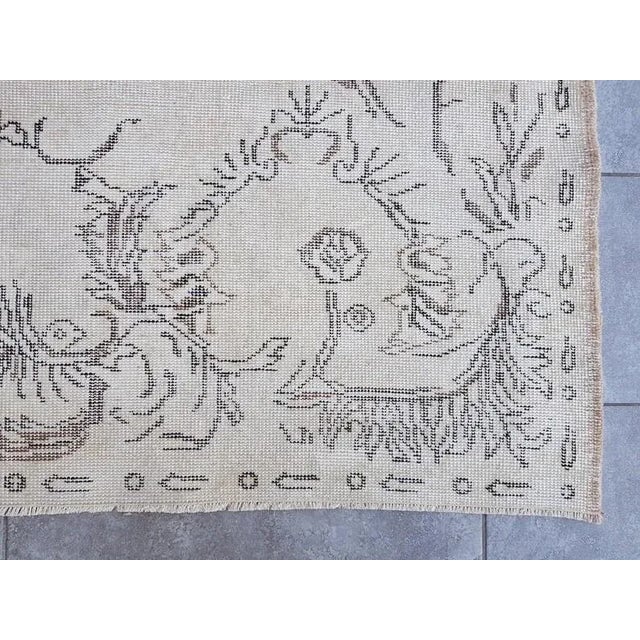 1960s 1960s Floral Handknotted Vintage Tribal Rug For Sale - Image 5 of 11