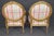 Pair of Louis XVI Style Gilt Carved Arm Chairs With Plaid Upholstery For Sale In Philadelphia - Image 6 of 15