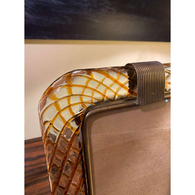 Mid-Century Modern Vintage Italian Picture Frame by Barovier & Toso, 1950 For Sale - Image 3 of 10