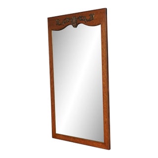 Henredon French Provincial Bedroom Wall Mirror – Louis XVI Style Walnut, Mid 20th Century American Fine Furniture For Sale