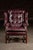 Queen Anne Mid 20th Century Tufted Leather Wingback Chesterfield Armchair With Ottoman in Oxblood For Sale - Image 3 of 15