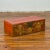 Chinese Vintage Red Lacquered Box with Golden Motifs and Bronze Hardware For Sale - Image 9 of 12