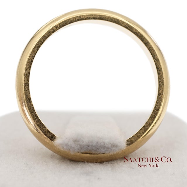Gold 18k 750 Solid Yellow Gold Cartier Band Ring, Size 9.5 For Sale - Image 8 of 10