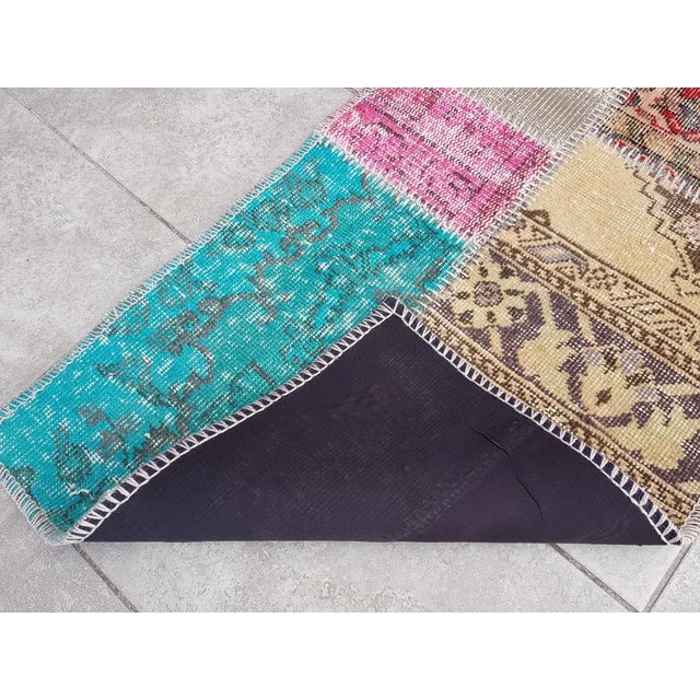 Mid 20th Century Bohemian Decorative Turkish Runner Rug For Sale - Image 9 of 10