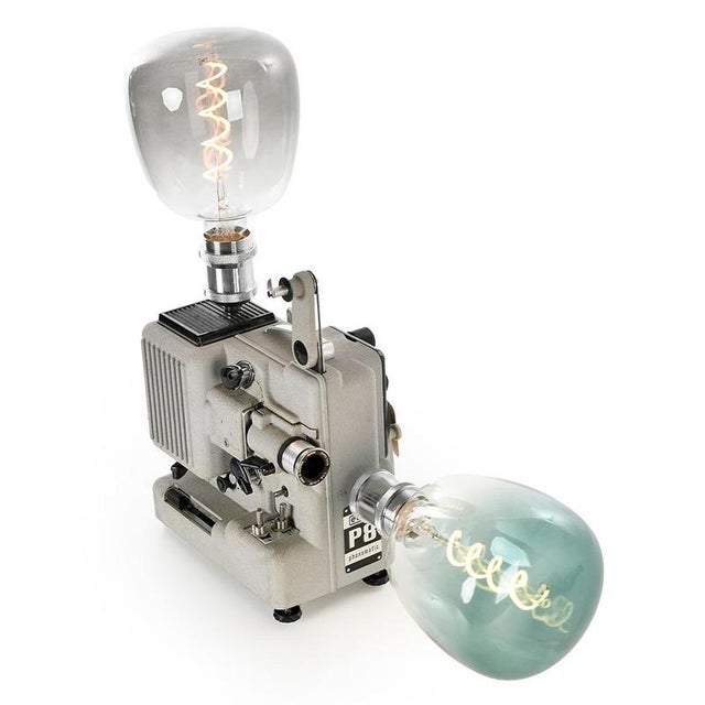 P8 Projector Transformed Into a Light Fixture from Phonomatic For Sale - Image 3 of 10