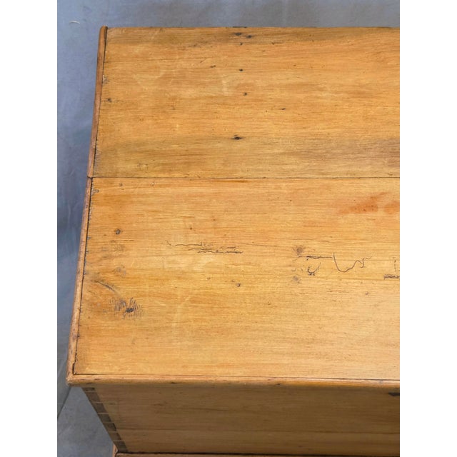 Wood Antique Circa 1900 German Natural Pine Blanket Chest For Sale - Image 7 of 15