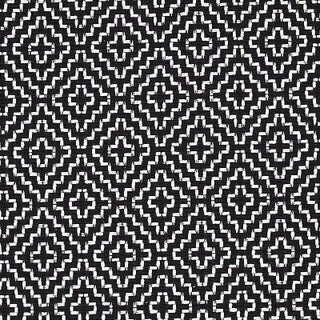 Sample - Schumacher Soho Weave Fabric in Black For Sale