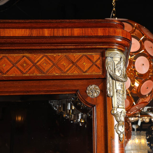 Antique Louis XVI Inlaid Exotic Woods & Gilt Bronze Accent Cabinet For Sale - Image 16 of 16