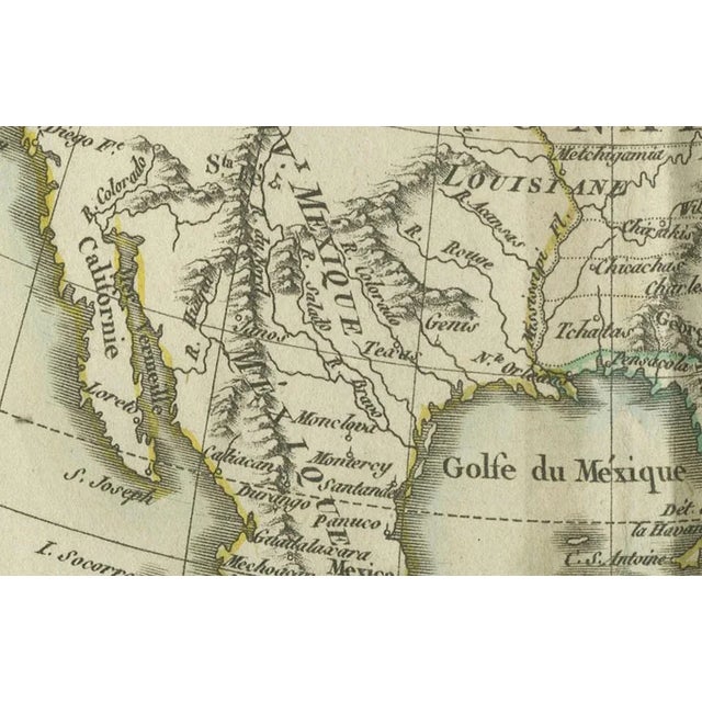 Gold Antique Map of North and South America by Pierre Antoine Tardieu, 1802 For Sale - Image 8 of 9