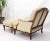 Cream Leather Chaise 2-Part Chaise Lounge Chair and Ottoman For Sale - Image 9 of 13