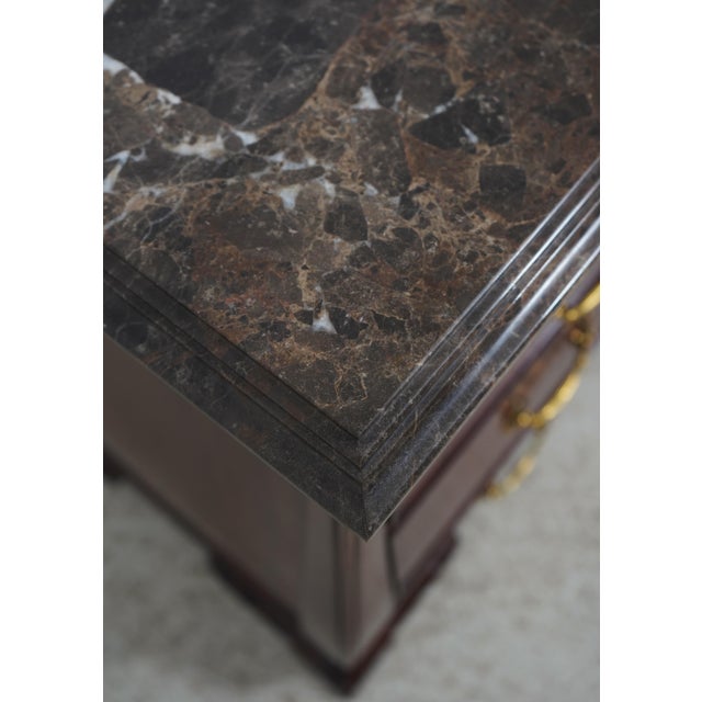 Henkel Harris Marble Top Kettle Base Mahogany Chest For Sale In Philadelphia - Image 6 of 18