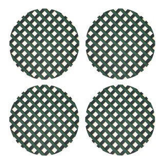 TC Jardin Francais, 16" Round Pebble Placemats, Set of 4 For Sale