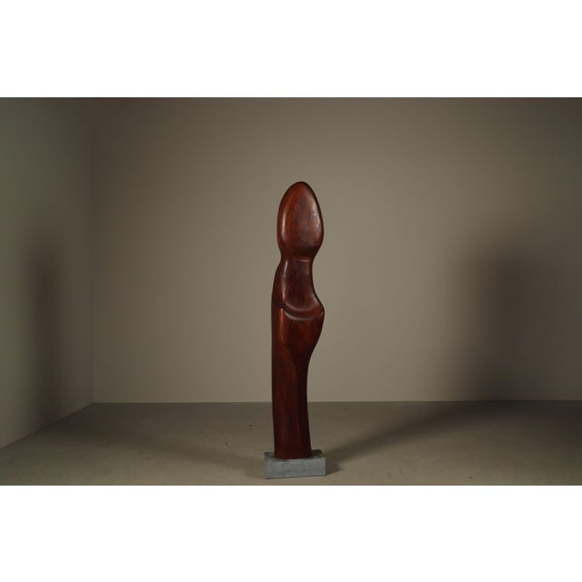 Wood Begga d'Haese, Large Sculpture, 1985, Afzelia Wood For Sale - Image 7 of 16