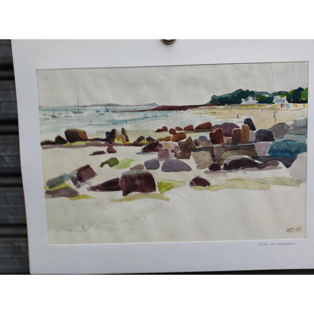 Watercolor By Michel Roubille, 1978. Nephew of the famous Auguste Jean Baptiste Roubille, he inherited his uncle's gift....