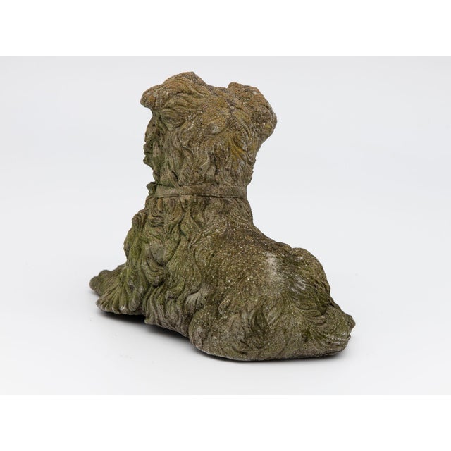 1960s Vintage Reconstituted Stone Dog Terrier, English Mid 20th C. For Sale - Image 5 of 8