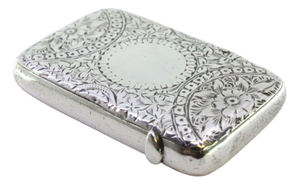 Silver Matchbox with Engraved Plant Motifs