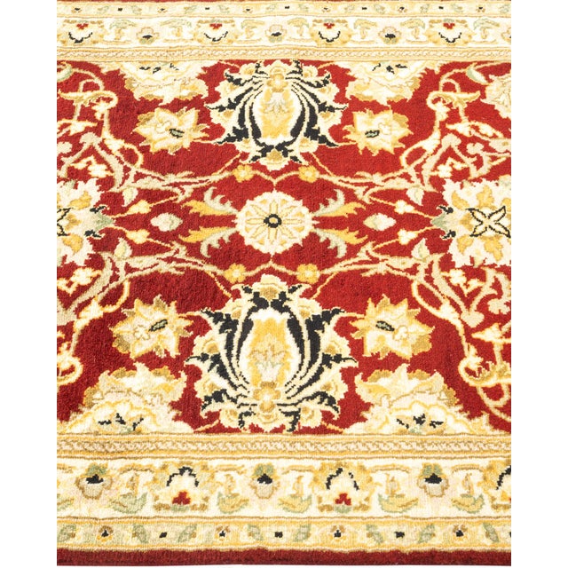 Solo Rugs Mogul, One-of-a-Kind Hand-Knotted Area Rug in Red, 2' 6" x 9' 9" For Sale - Image 4 of 8