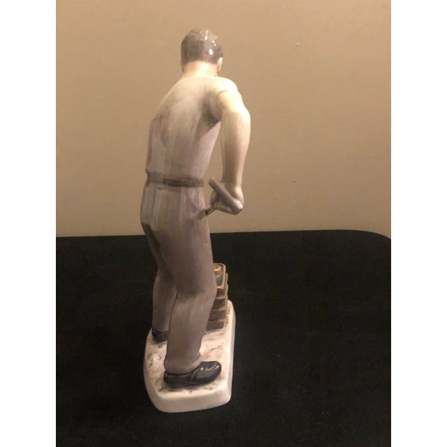 Bing & Grondahl Mid-Century Bing & Grondahl "Ironfounder" Sculpture by Svend Jespersen For Sale - Image 4 of 6