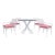 1960s Faux Bamboo Dining Table Set by Phyllis Morris, Restored For Sale