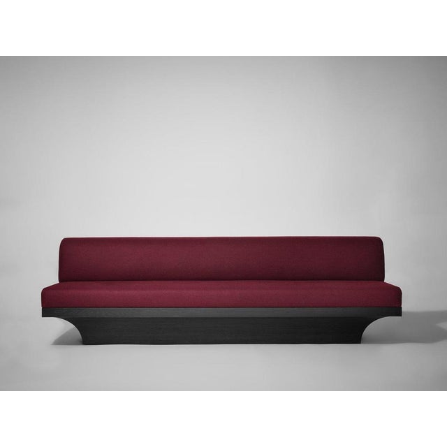 Acer 180 Sofa in European Oak & Burgundy Wool by Mokko Amsterdam Dimensions: D 70 x W 180 x H 32 cm. Materials: European...