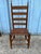 Brown 19th Century Pair of Antique Primitive Shaker Style Ladder Back Woven Seat Chairs For Sale - Image 8 of 11