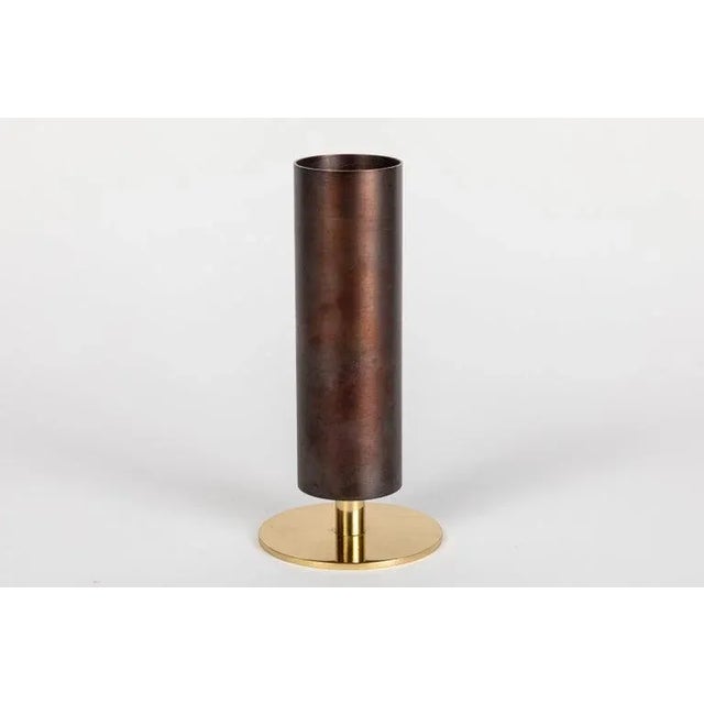 Mid-Century Modern Carl Aubock Model #7247-2 Patinated Brass Vase For Sale - Image 3 of 7