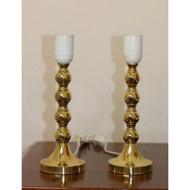 Mid-Century Swedish Brass Lamps, Set of 2 For Sale - Image 10 of 10