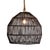2020s Organic Modern Black Rattan & Rope Pendant Light For Sale - Image 5 of 6