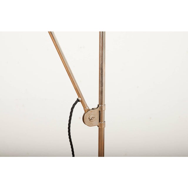 Type K Floor Lamp in Black Cast Metal Base and Lacquered Sheet Metal Shade with Rotary Switch by Christian Dell for Belmag, 1932 For Sale - Image 6 of 13