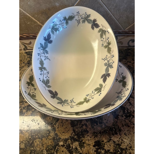 American Vintage Royal Doultpn Dinnerware Burgundy - 55 pcs For Sale - Image 3 of 11