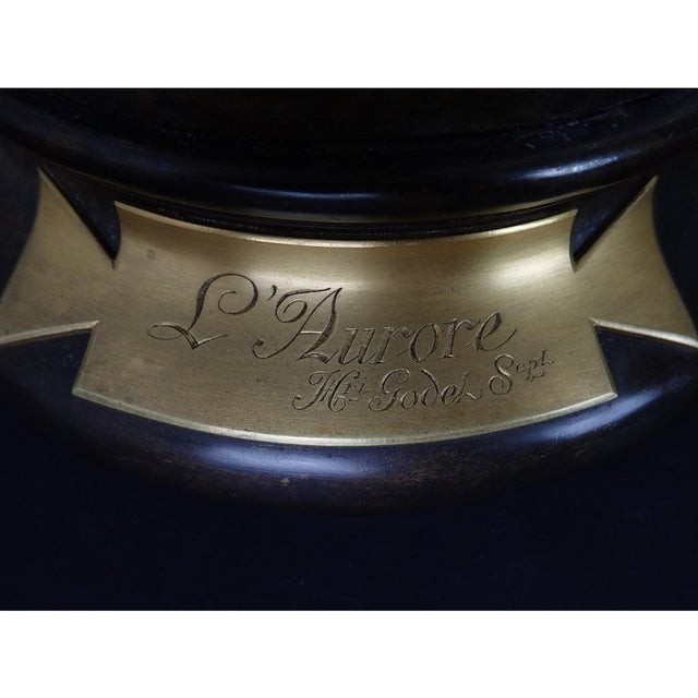 Brown Late 19th Century Art Nouveau Bronze Sculpture of Draped Nude by Henri Godet For Sale - Image 8 of 9