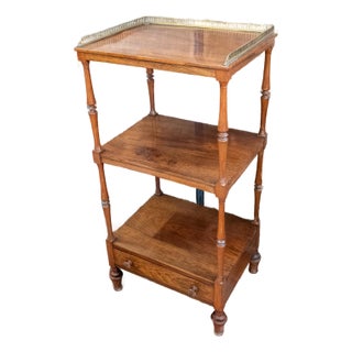 19th Century English Regency Rosewood Etagere Shelf With Gallery For Sale