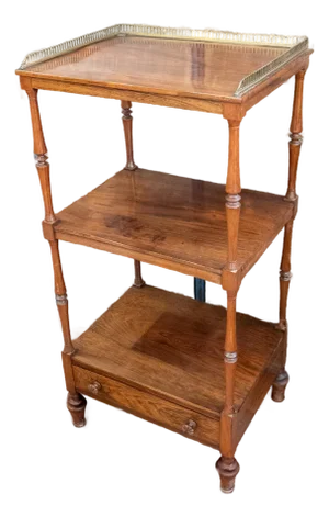 19th Century English Regency Rosewood Etagere Shelf With Gallery