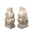 Chinese Pair White Marble Stone Fengshui Foo Dogs Drum Statues For Sale - Image 9 of 9