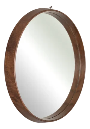 Vintage Italian Wall Mirror in Teak Wood, 1960s