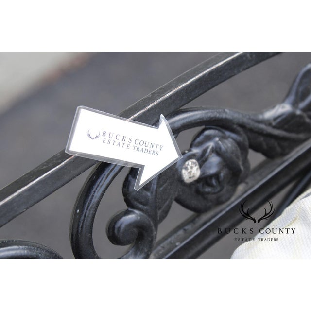 Traditional Meadowcraft Vintage Wrought Iron Outdoor Garden Sofa For Sale - Image 3 of 12